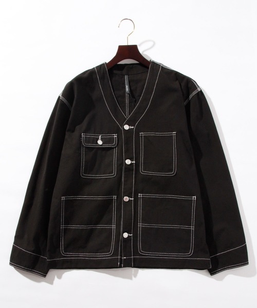 THISIS カバーオール ダック ノーカラーワーク カバーオール メンズ