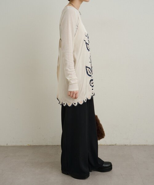 Omekashi（オメカシ） キャミソール サテン刺繍キャミチュニック