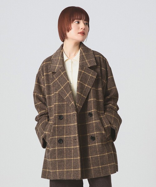 Ray BEAMS（レイ ビームス） ステンカラーコート コート チェック