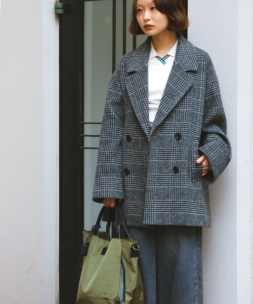 Ray BEAMS（レイ ビームス） ステンカラーコート コート チェック