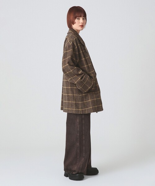 Ray BEAMS（レイ ビームス） ステンカラーコート コート チェック