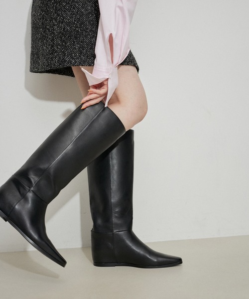 ADAM ET ROPE'（アダムエロペ） ブーツ 「撥水」インヒールロング