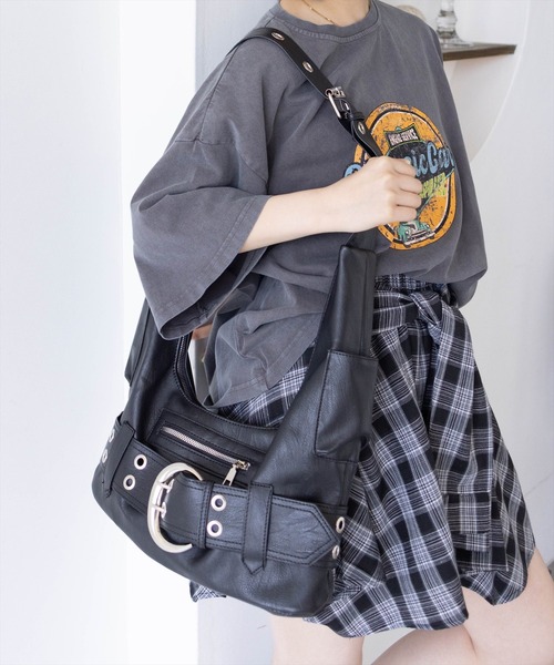 clear ショルダーバッグ バッグ ワイドベルトショルダーバッグ 「韓国