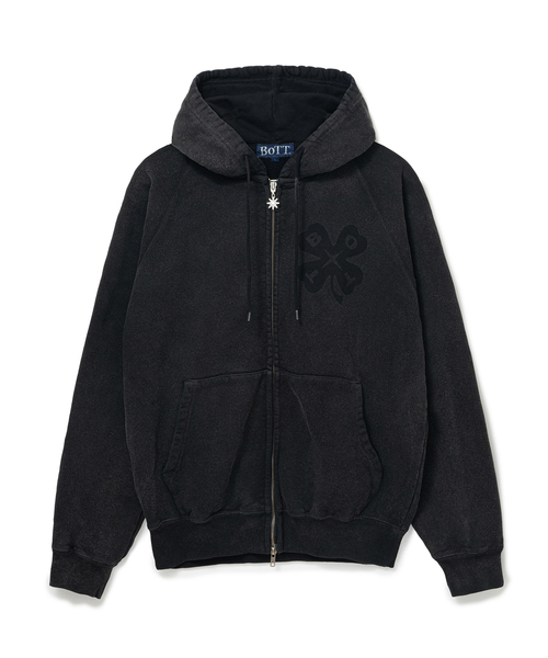 BoTT（ボット） パーカー Washed Lucky Logo Zip Hoodie メンズ