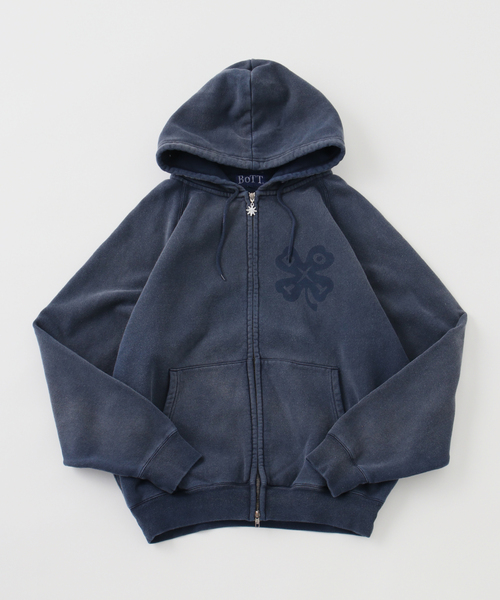 BoTT（ボット） パーカー Washed Lucky Logo Zip Hoodie メンズ