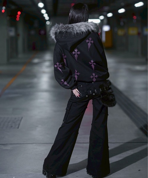 REFLEM（レフレム） パーカー 「REFLEM/レフレム」ファー付きクロス総