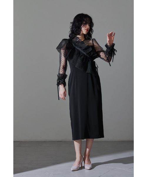 niana（ニアナ） ドレス ドットマルチケープセットドレス 付け襟 結婚