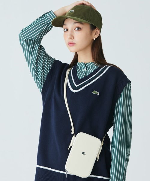 LACOSTE（ラコステ） ワンポイントワニロゴスマホポーチ Size: 11.5 x