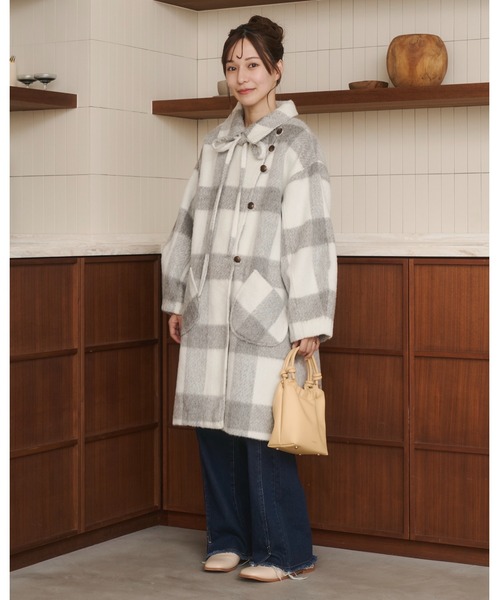 moi tytto（モイテュット） コート アウター 「取り外しリボン付き