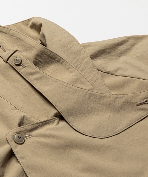 meanswhile（ミーンズワイル） トレンチコート コート Nylon Wrap Over