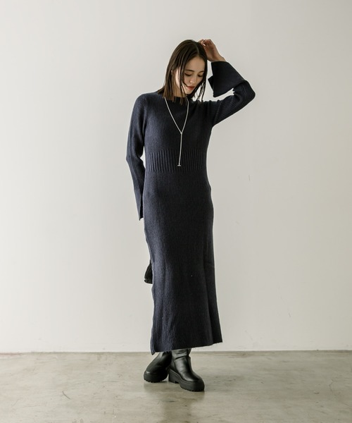 mystic（ミスティック） ニットワンピース 1 ネイビー レディース