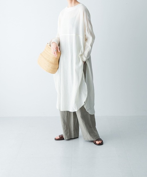 かぐれ チュニック ガーゼロングチュニック : ZOZOTOWN Yahoo!店