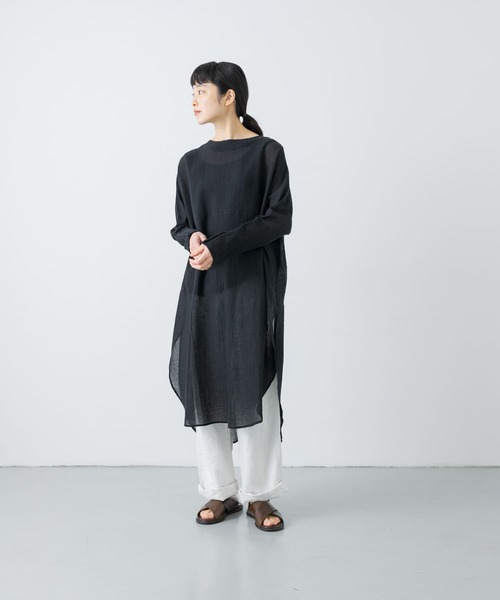 かぐれ チュニック ガーゼロングチュニック : ZOZOTOWN Yahoo!店