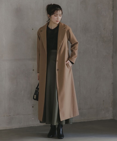 slattgir（スラットジール） コート チェスターコート 高身長 ニット