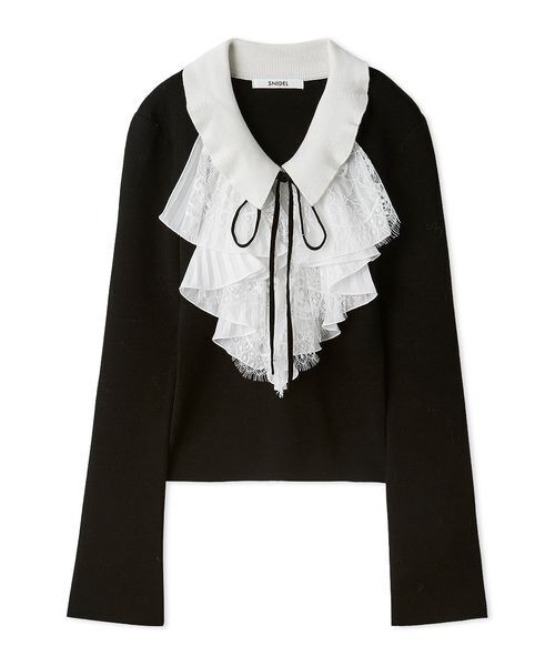 SNIDEL（スナイデル） ニット セーター Sustainableレイヤードラッフル