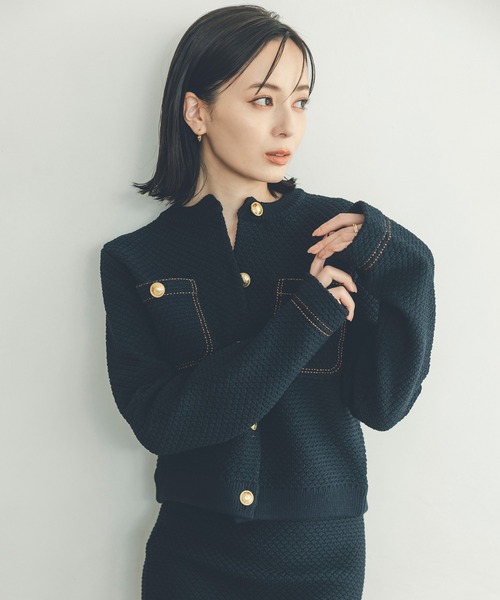 anuans（アニュアンス） ジャケット ノーカラージャケット ノーカラー