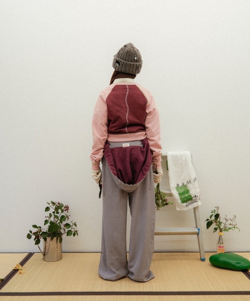 PAMM（パム） オールインワン 肌色のストライプジャンプスーツ