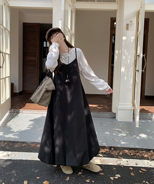 ジャンパースカート Aラインフレア中綿ジャンバースカート : ZOZOTOWN