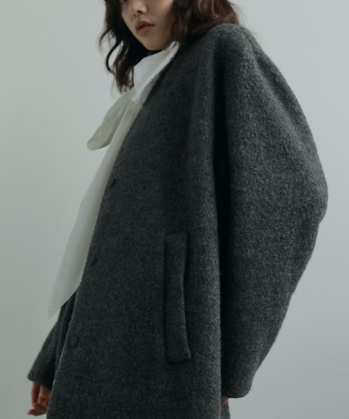 anuke（アンヌーク） ブルゾン アウター anuke Collarless Cocoon Coat