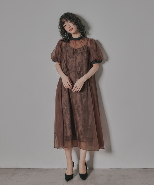 niana（ニアナ） ドレス 「着丈が選べる」Aラインオーガンジーレース