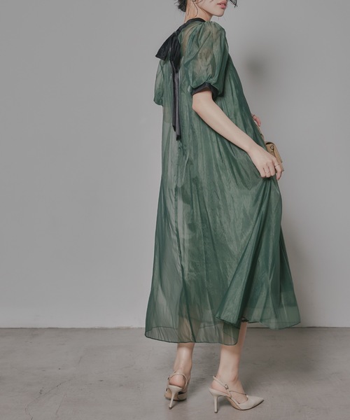 niana（ニアナ） ドレス 「着丈が選べる」Aラインオーガンジーレース