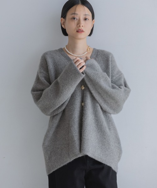 A part by（アパートバイ） カーディガン CNラクーンコンVカーディガン