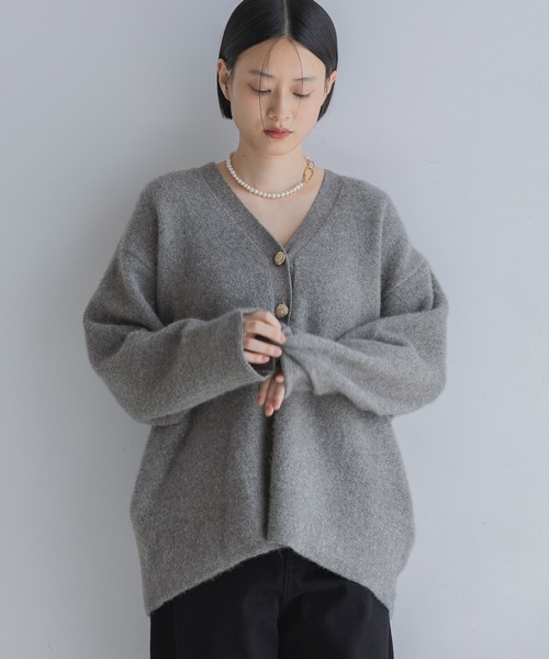 A part by（アパートバイ） カーディガン CNラクーンコンVカーディガン