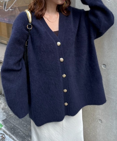 A part by（アパートバイ） カーディガン CNラクーンコンVカーディガン