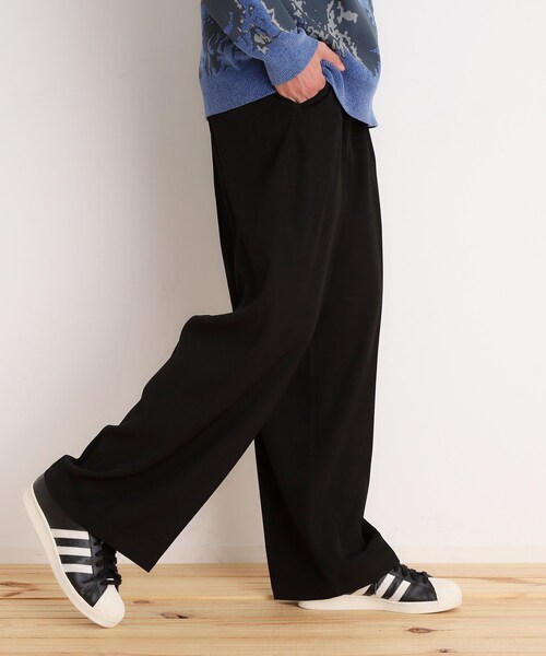THE SHOP TK パンツ ツイルワイドスラックス メンズ : ZOZOTOWN Yahoo
