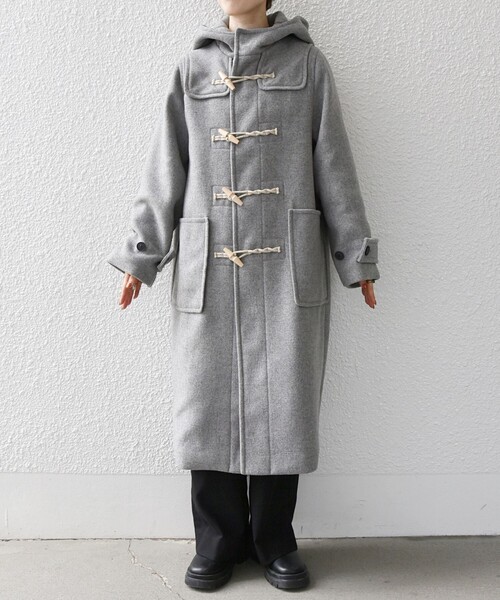 SHIPS any ダッフルコート コート any: メルトン ロング ダッフル