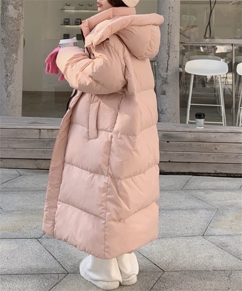 FREE STYLISTS ダウンコート ダウンジャケット フード付きロングダウン