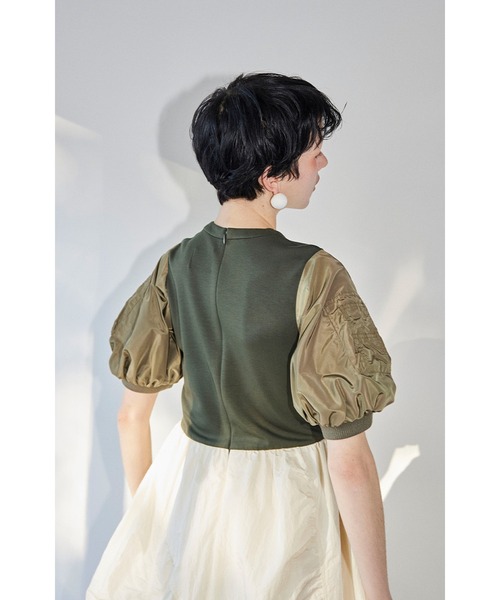 OMMO（オーエムエムオー） ワンピース MA-1 HALF SLEEVE DOCKING OP