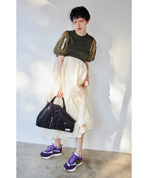 OMMO（オーエムエムオー） ワンピース MA-1 HALF SLEEVE DOCKING OP