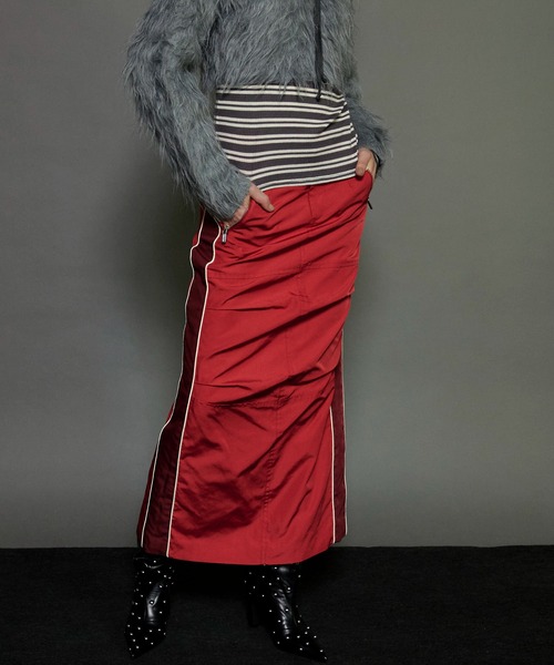 MAISON SPECIAL（メゾンスペシャル） スカート Side Line Oxford Maxi