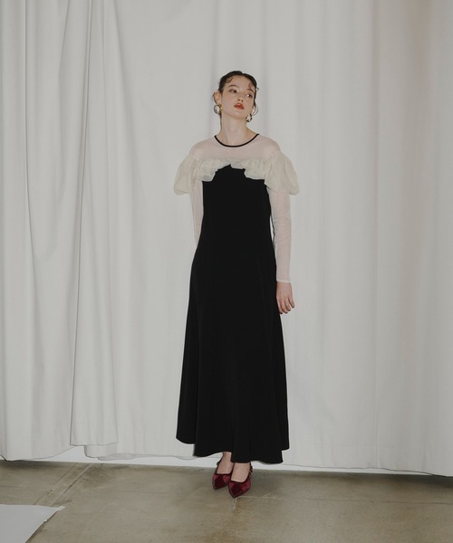 ANDRESD ドレス フリルフレアドレス / frills flare dress : ZOZOTOWN