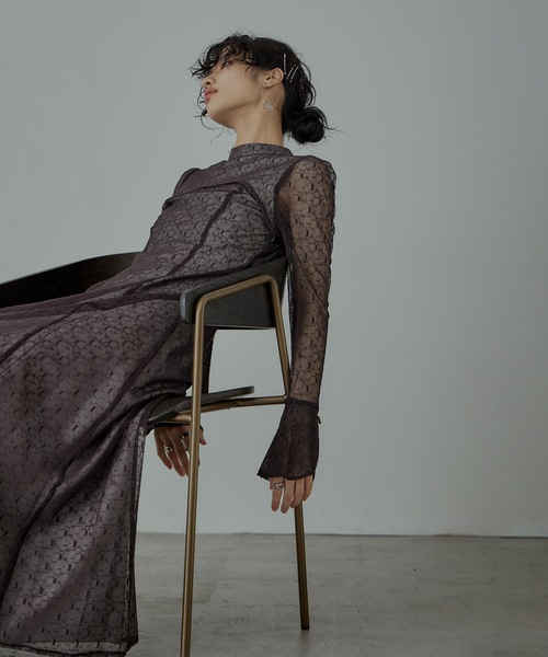 niana（ニアナ） ドレス バックオープンジオメトリックドレス