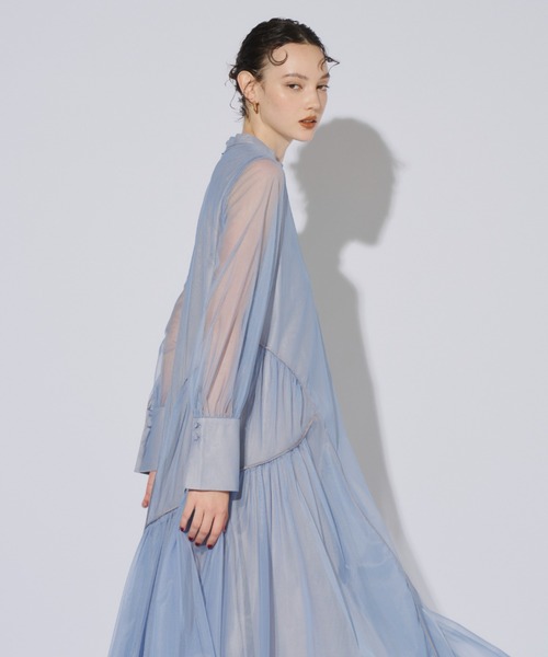 ANDRESD ドレス パイピングチュールドレス / piping tulle dress