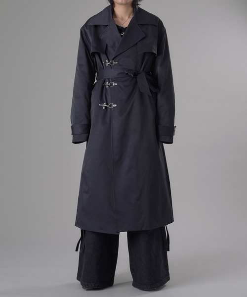 狐独 トレンチコート コート ファイヤーマンオーバートレンチコート