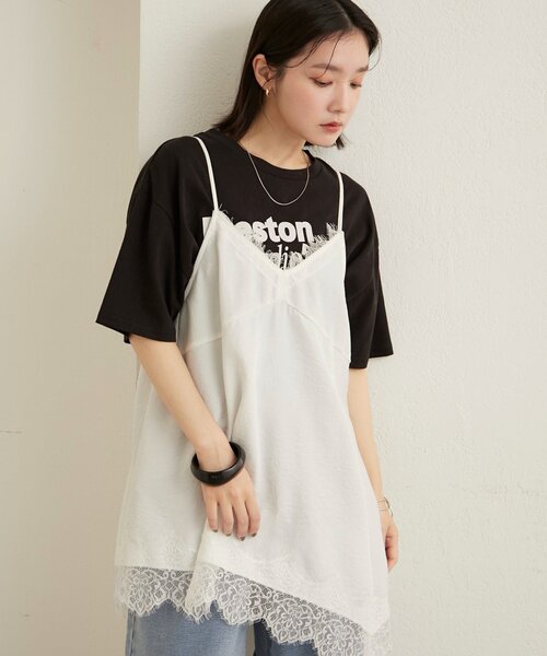 Omekashi（オメカシ） キャミソール レースキャミチュニック