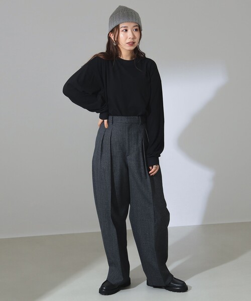 ATON（エイトン） tシャツ ATON / オーバーサイズ ロングスリーブ T