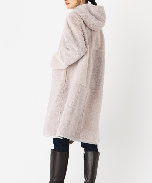 ムートンコート ボアコート 「HIT ITEM！」リバーシブル エコファー