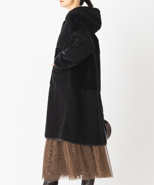 ムートンコート ボアコート 「HIT ITEM！」リバーシブル エコファー