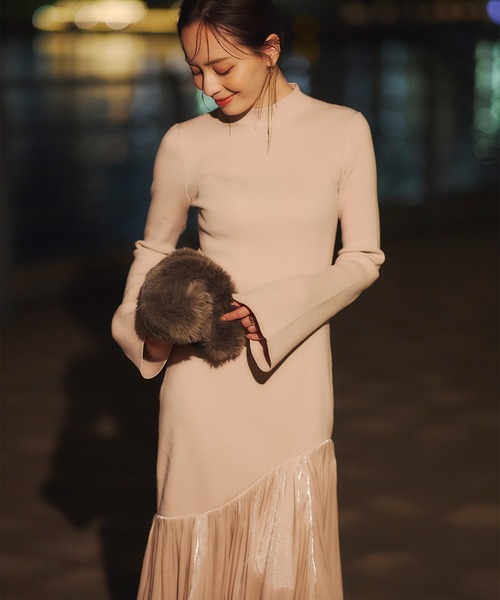 anuans（アニュアンス） ワンピース ドッキングニットワンピース