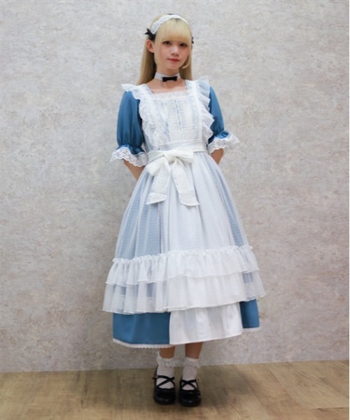 Chalmiere（シャルミエール） ワンピース ドットチュールエプロン