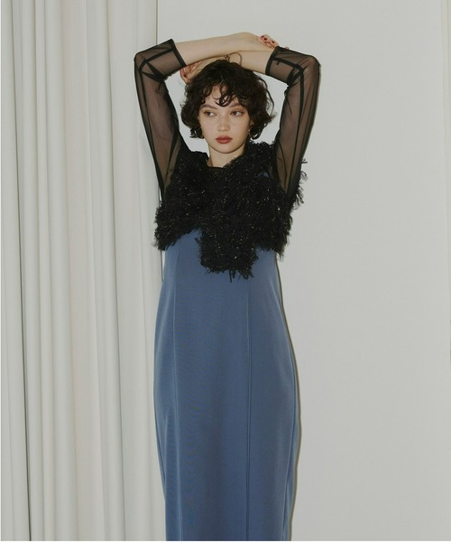 ANDRESD ドレス フリンジグリッターノットドレス / fringe glitter