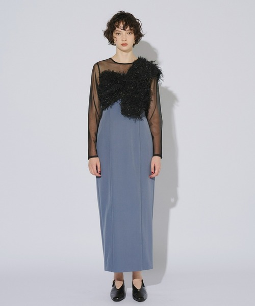 ANDRESD ドレス フリンジグリッターノットドレス / fringe glitter