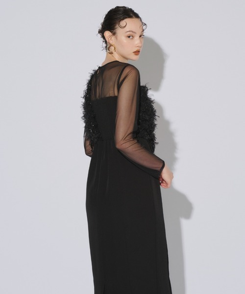 ANDRESD ドレス フリンジグリッターノットドレス / fringe glitter
