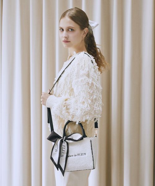 Maison de FLEUR（メゾンドフルール） トートバッグ スカーフ付きボア