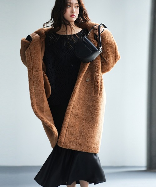 SAISON DE PAPILLON（セゾンドパピヨン） ムートンコート ボアコート