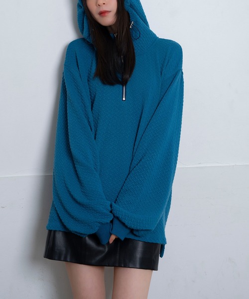 Nora Lily（ノラリリー） パーカー 「Nora Lily」Half-ZIP Hoodie